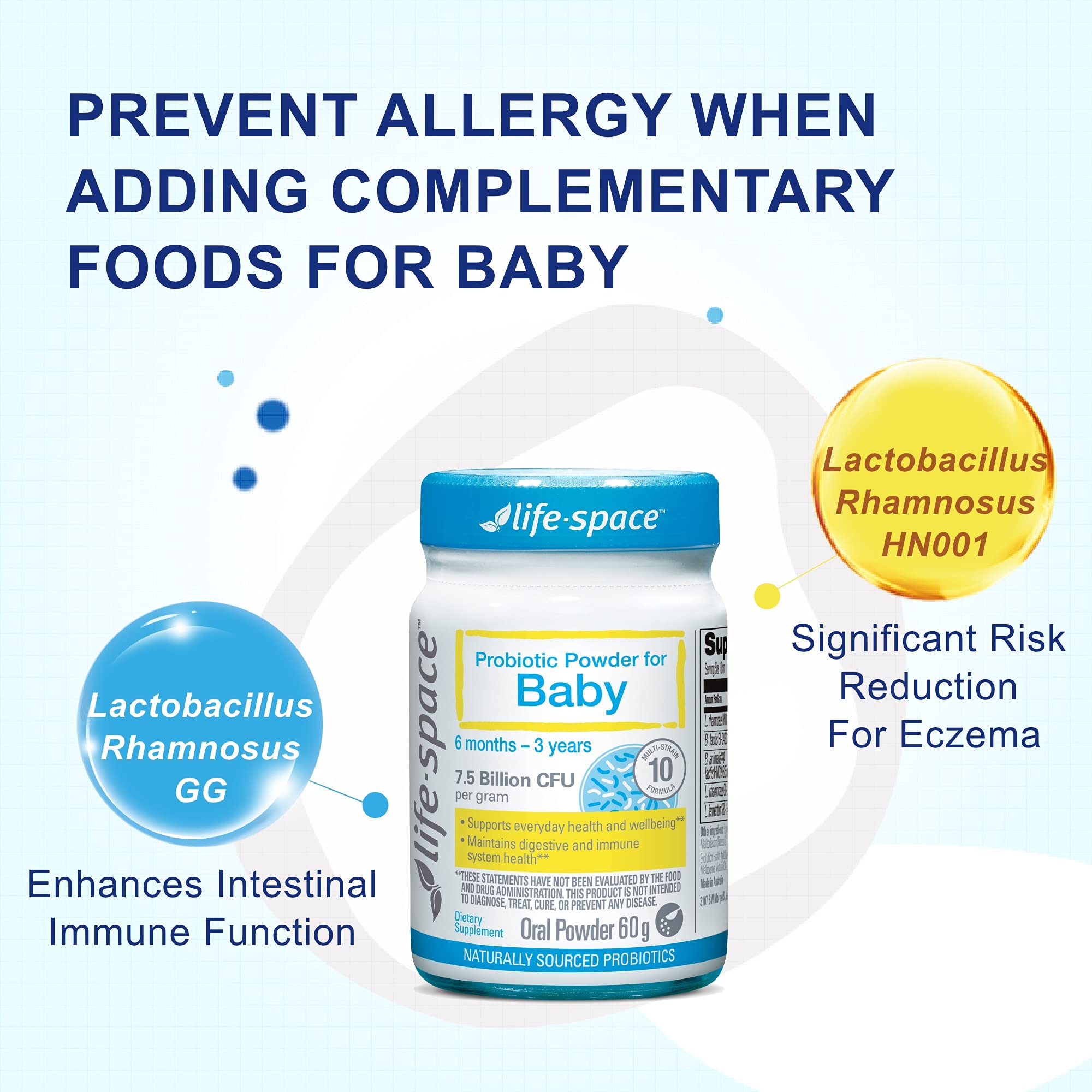 Life-Space Probiotic Powder for Babies 60g scoop