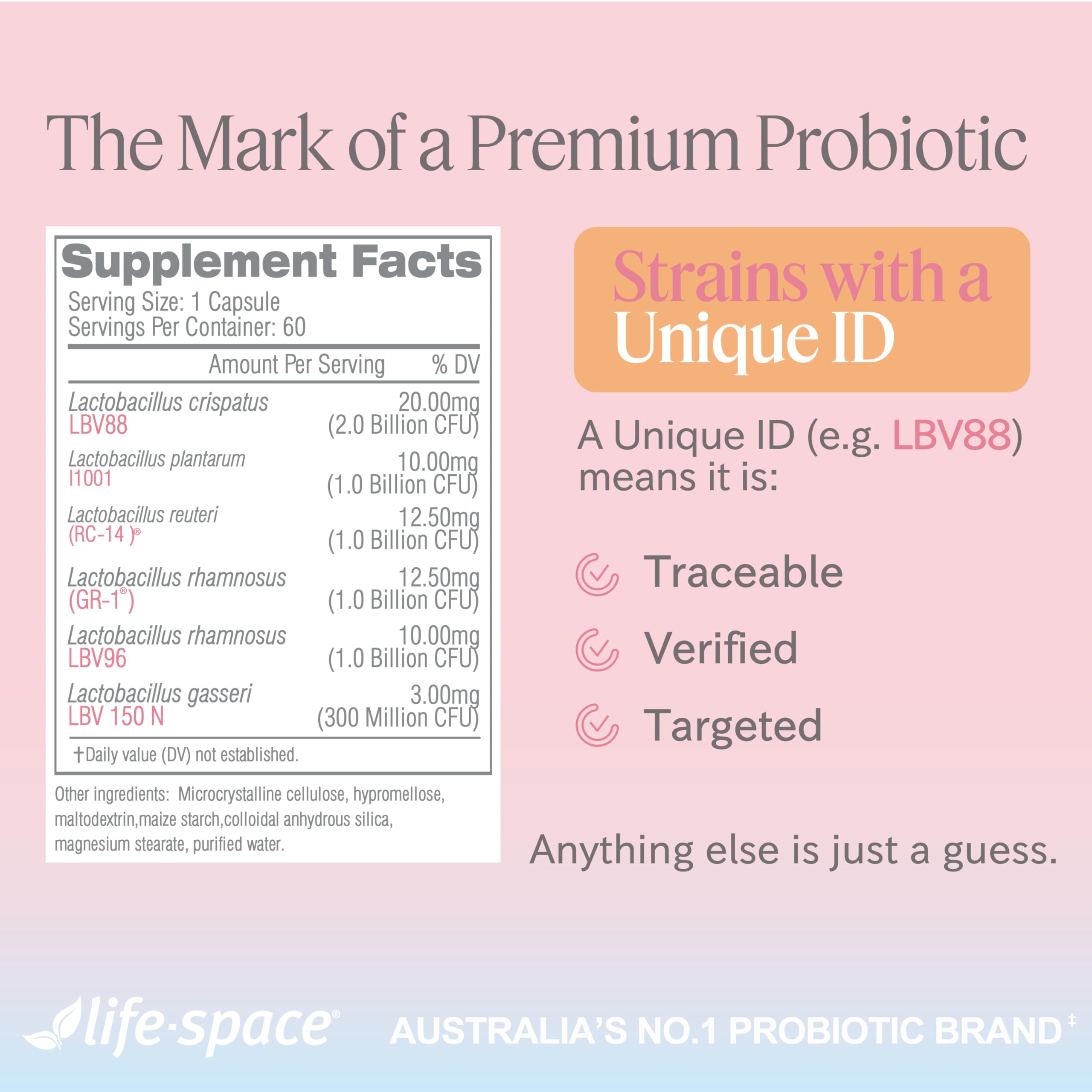 Life-Space Probiotics for Women product on a table