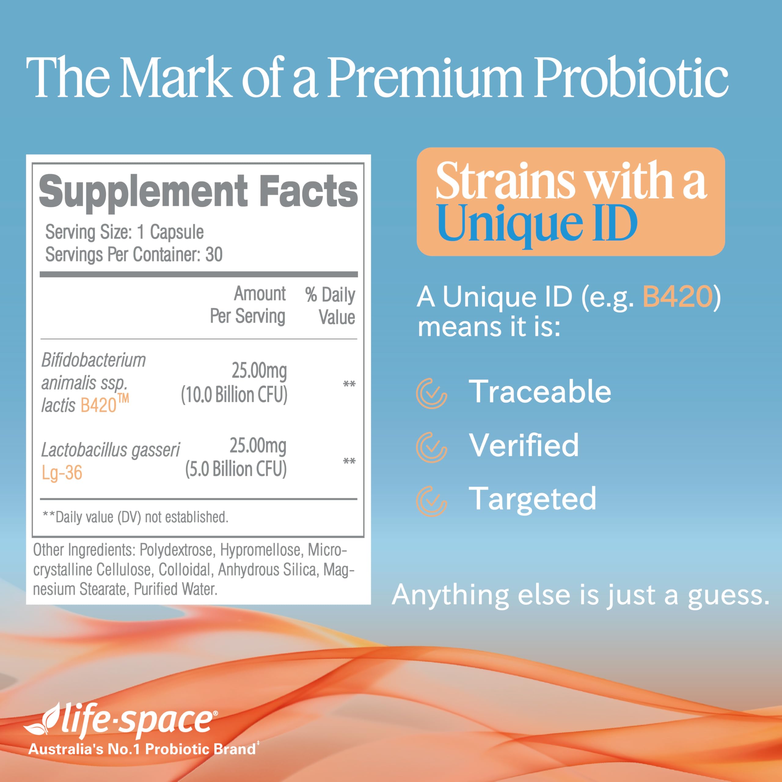 Life-Space Shape B420 Probiotic Capsules with natural ingredients