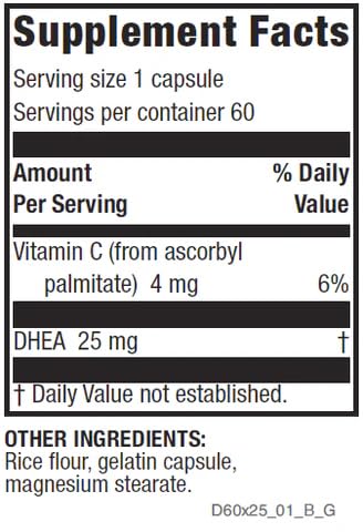 Life support DHEA Supplement capsule close-up
