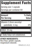 Life support DHEA Supplement capsule close-up