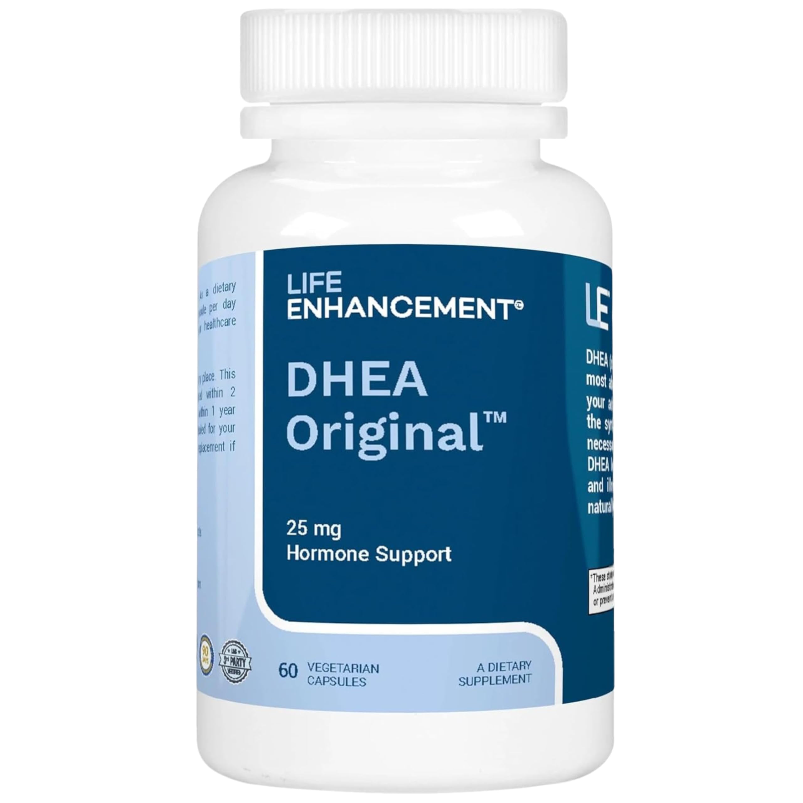 Life support DHEA Supplement with Vitamin C front view