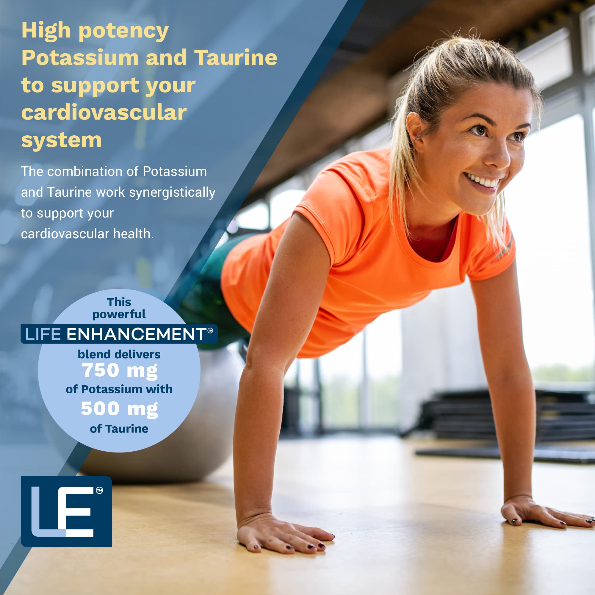 Life support Potassium Supplement Cardio 750mg side view