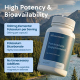 Life support Potassium Supplement packaging with product label