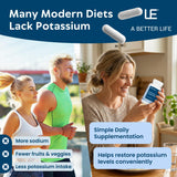 Life support Potassium Supplement side view showing capsule details