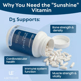 Life support Vitamin D3 & K2 bottle with label