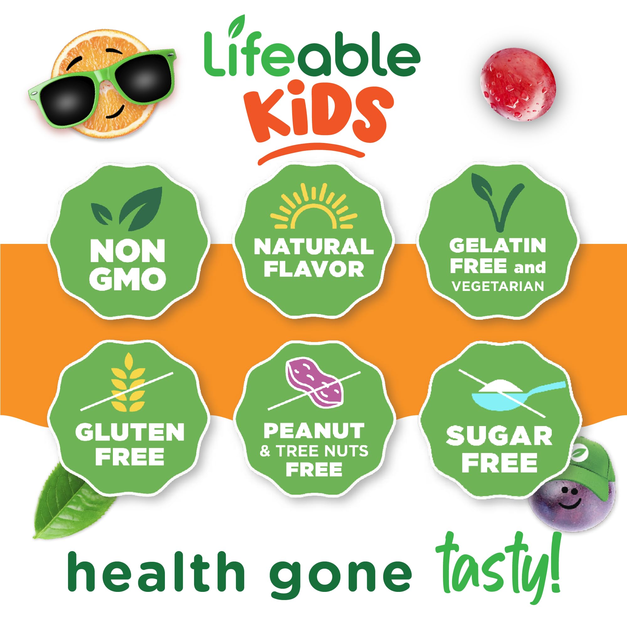 Lifeable B-Complex Gummies for Kids gummies close-up