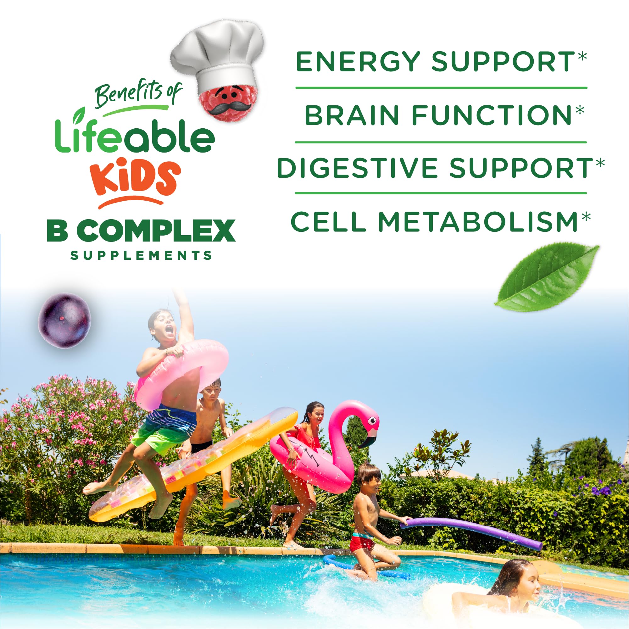 Lifeable B-Complex Gummies for Kids gummies on a table