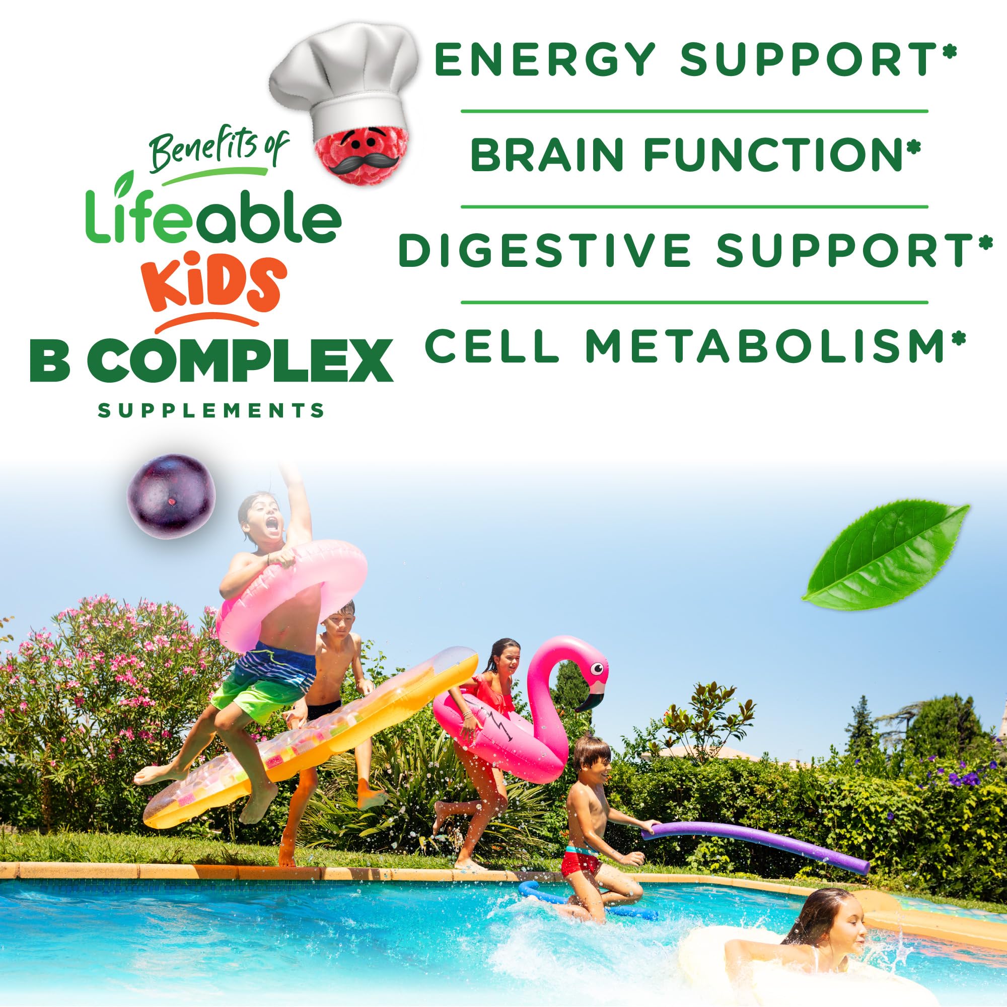 Lifeable B-Complex Gummies for Kids nutritional information