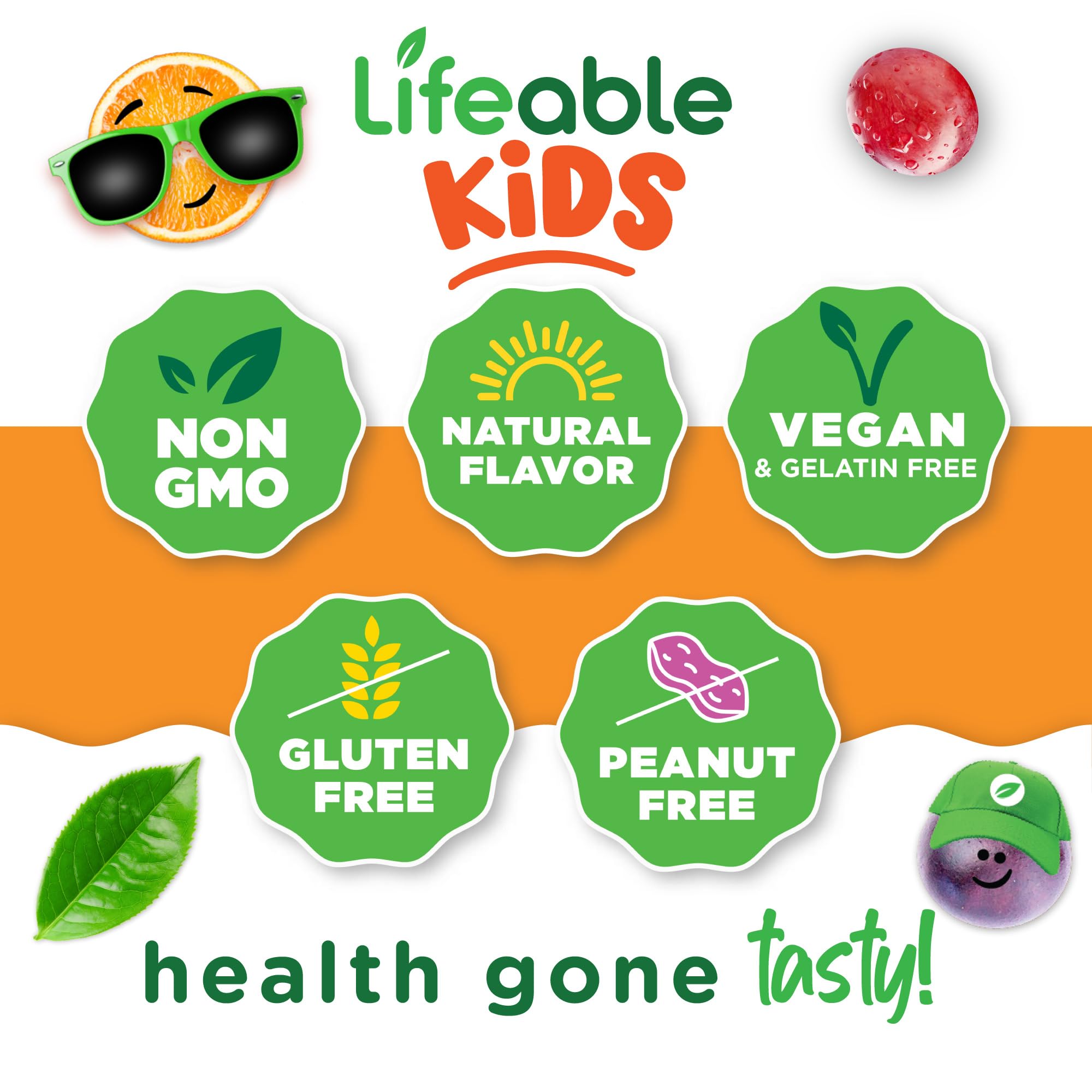Lifeable B-Complex Gummies for Kids side view packaging