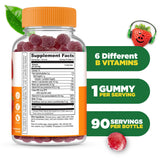Lifeable B-Complex Gummies for Kids strawberry gummy close-up