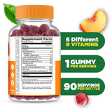 Lifeable B-Complex Vitamin Gummies strawberry flavour close-up