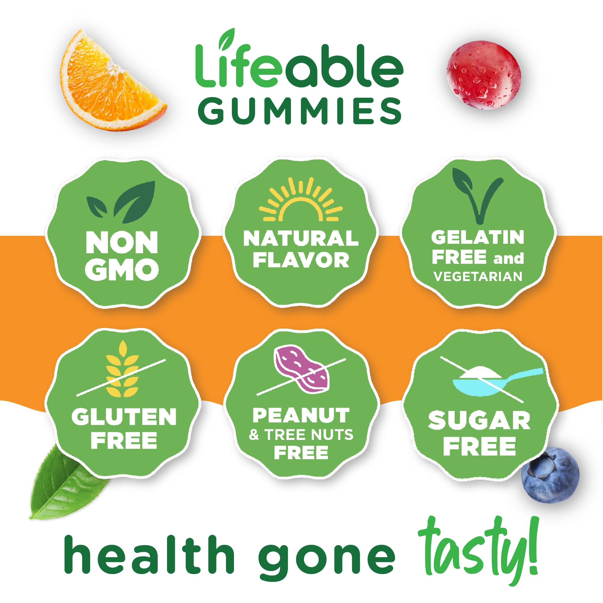 Lifeable Biotin Gummies bottle with label clearly visible