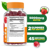 Lifeable Biotin Gummies bottle with raspberry flavour