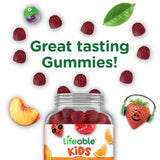 Lifeable Biotin Gummies displayed on a kitchen counter
