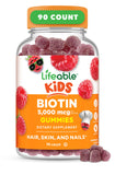 Lifeable Biotin Gummies for Kids 5000mcg front view