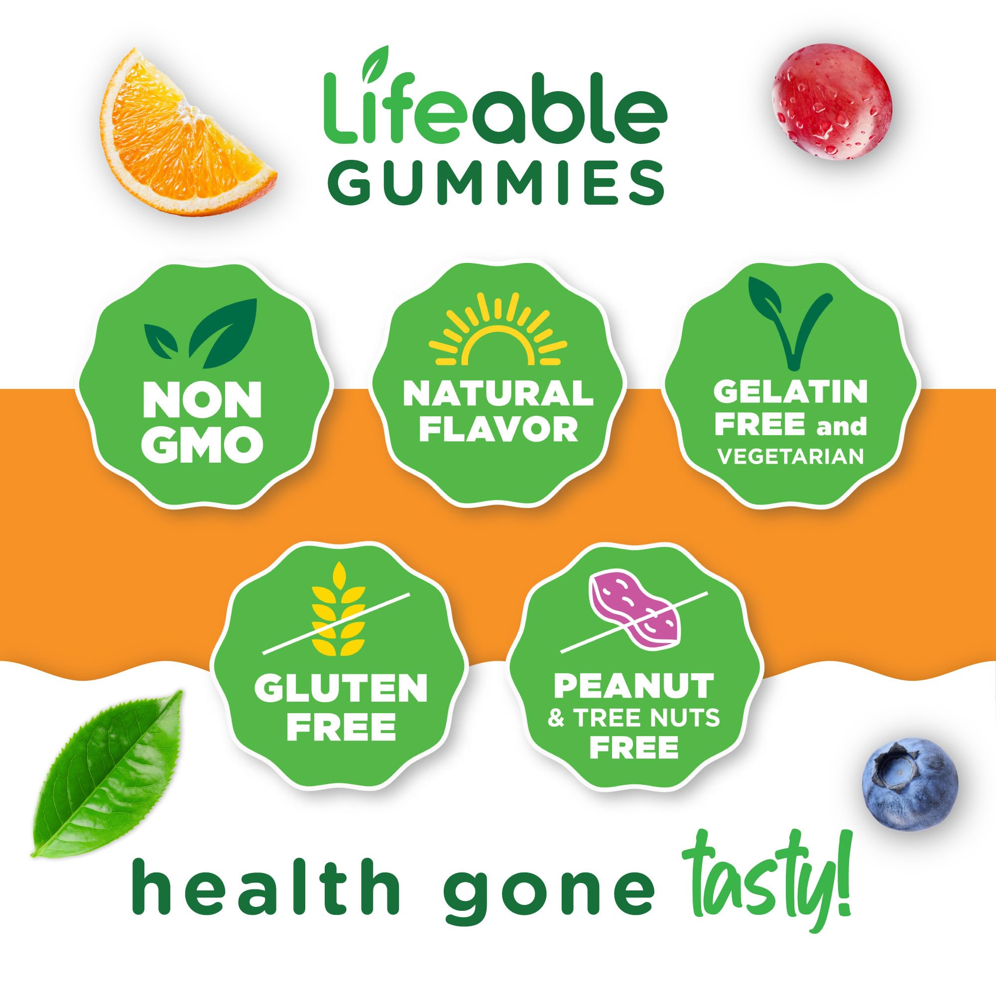 Lifeable Biotin Gummies natural flavour ingredients list
