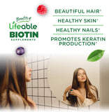 Lifeable Biotin Gummies packaging side view