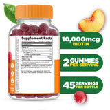 Lifeable Biotin Gummies showing two gummies close-up