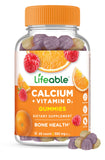 Lifeable Calcium D3 Gummies 500mg bottle front view