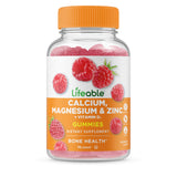 Lifeable Calcium Magnesium Zinc Gummies front view with raspberry flavour