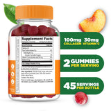 Lifeable Collagen Peptides Gummies showing serving size of two gummies