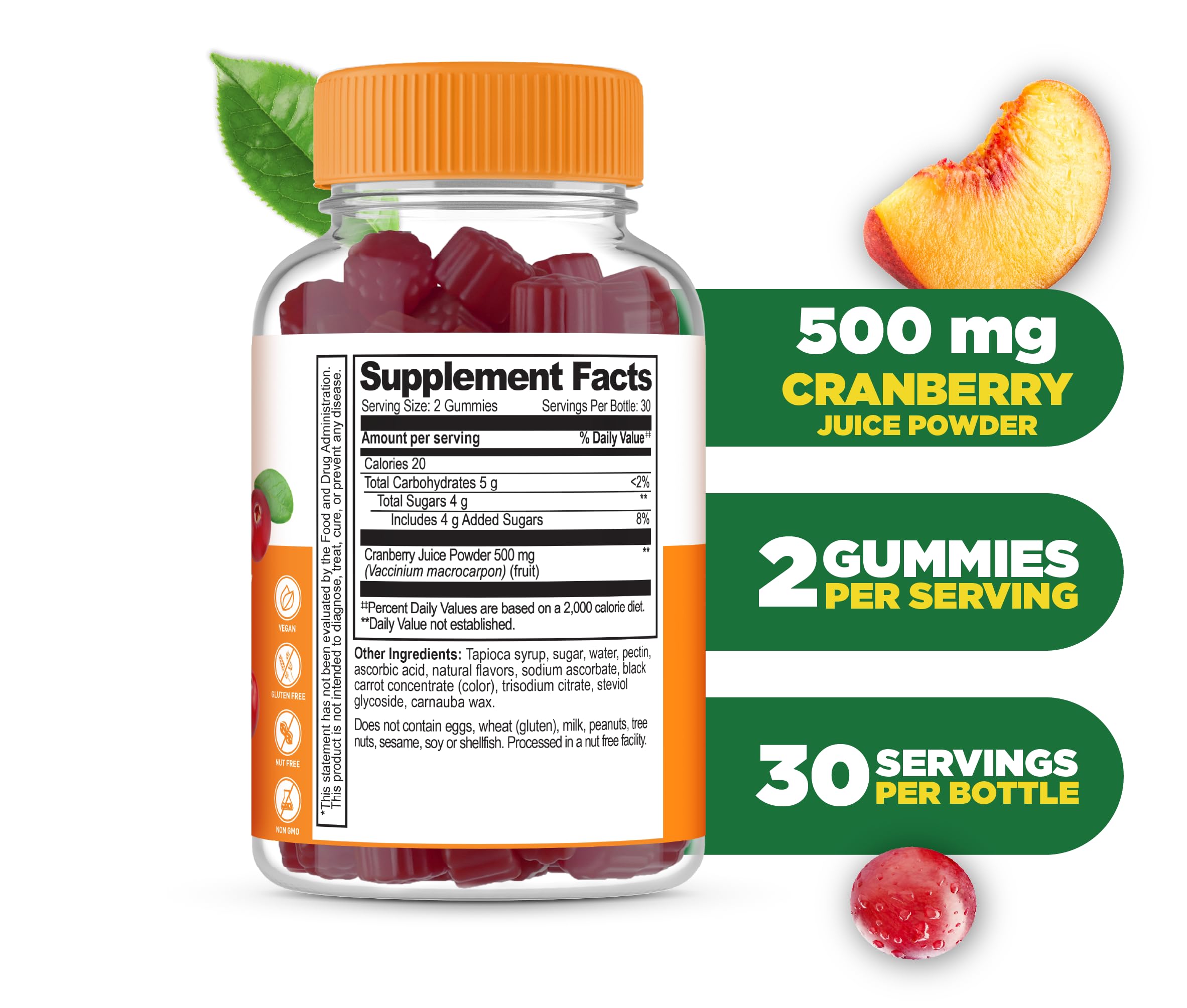 Lifeable Cranberry Gummies bottle with label