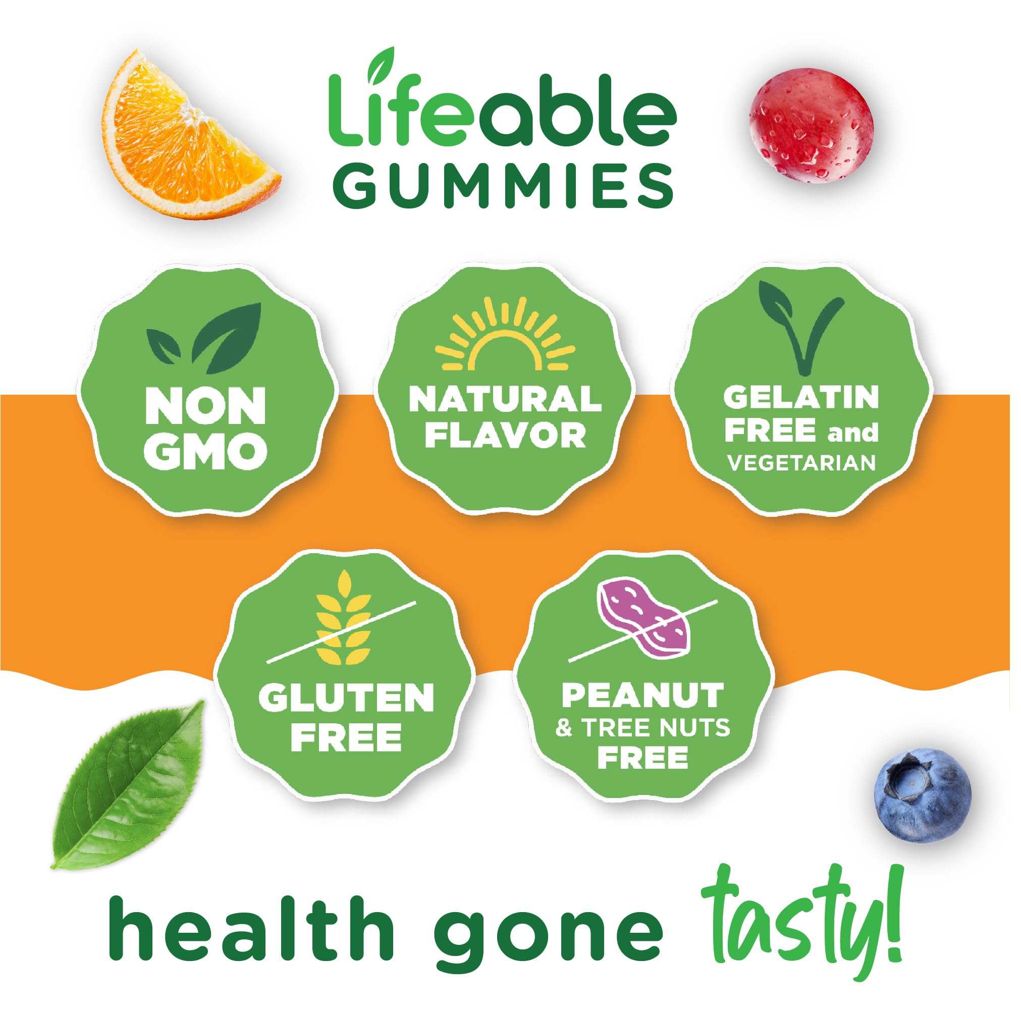 Lifeable Cranberry Gummies on a wooden table