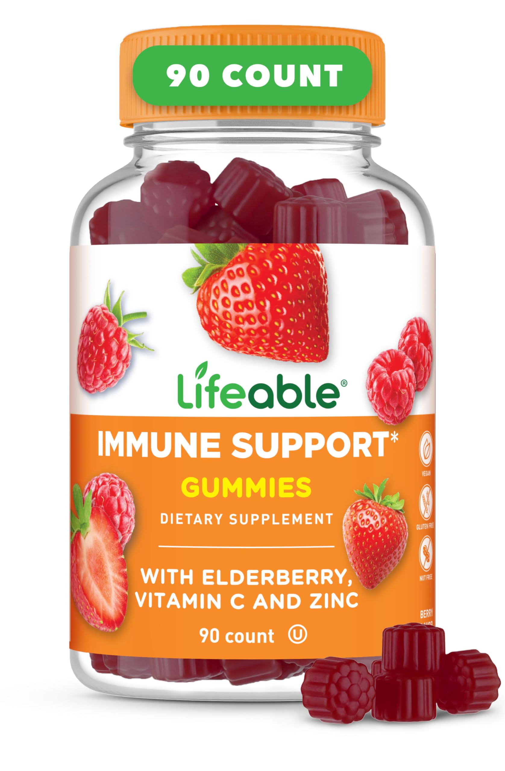 Lifeable Elderberry Gummies 90 Count front view