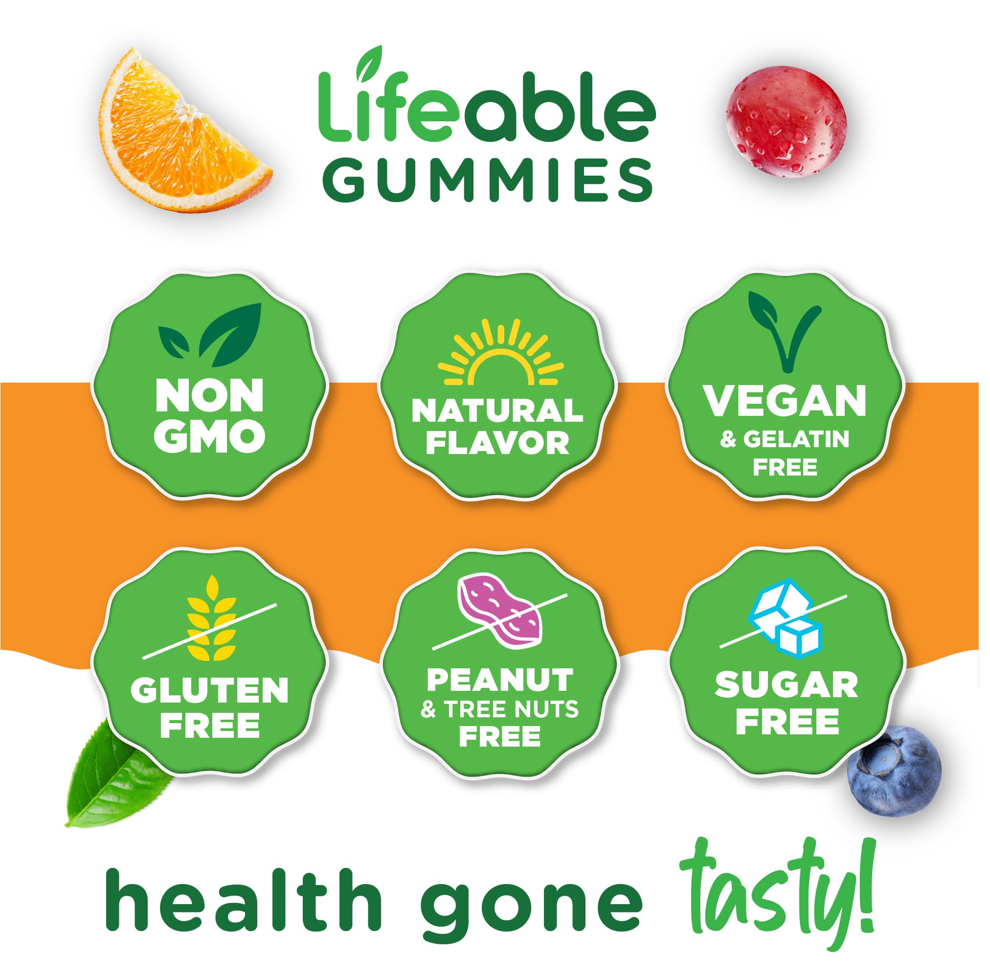 Lifeable Elderberry Gummies bottle with cap open