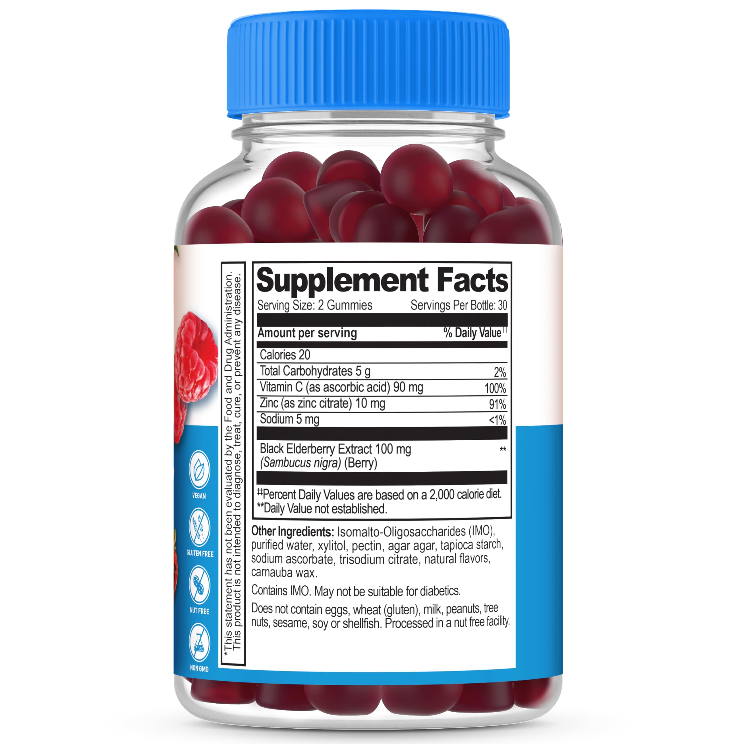 Lifeable Elderberry Gummies for Kids displayed on a kitchen counter