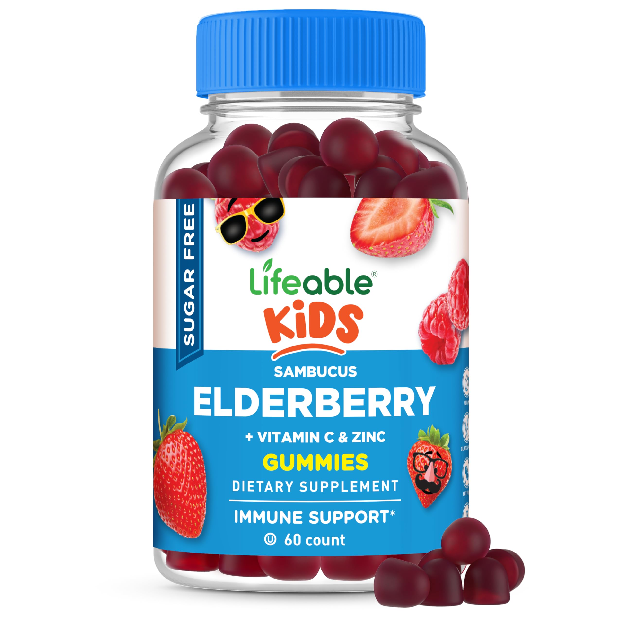 Lifeable Elderberry Gummies for Kids front view packaging