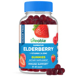 Lifeable Elderberry Gummies front view with packaging