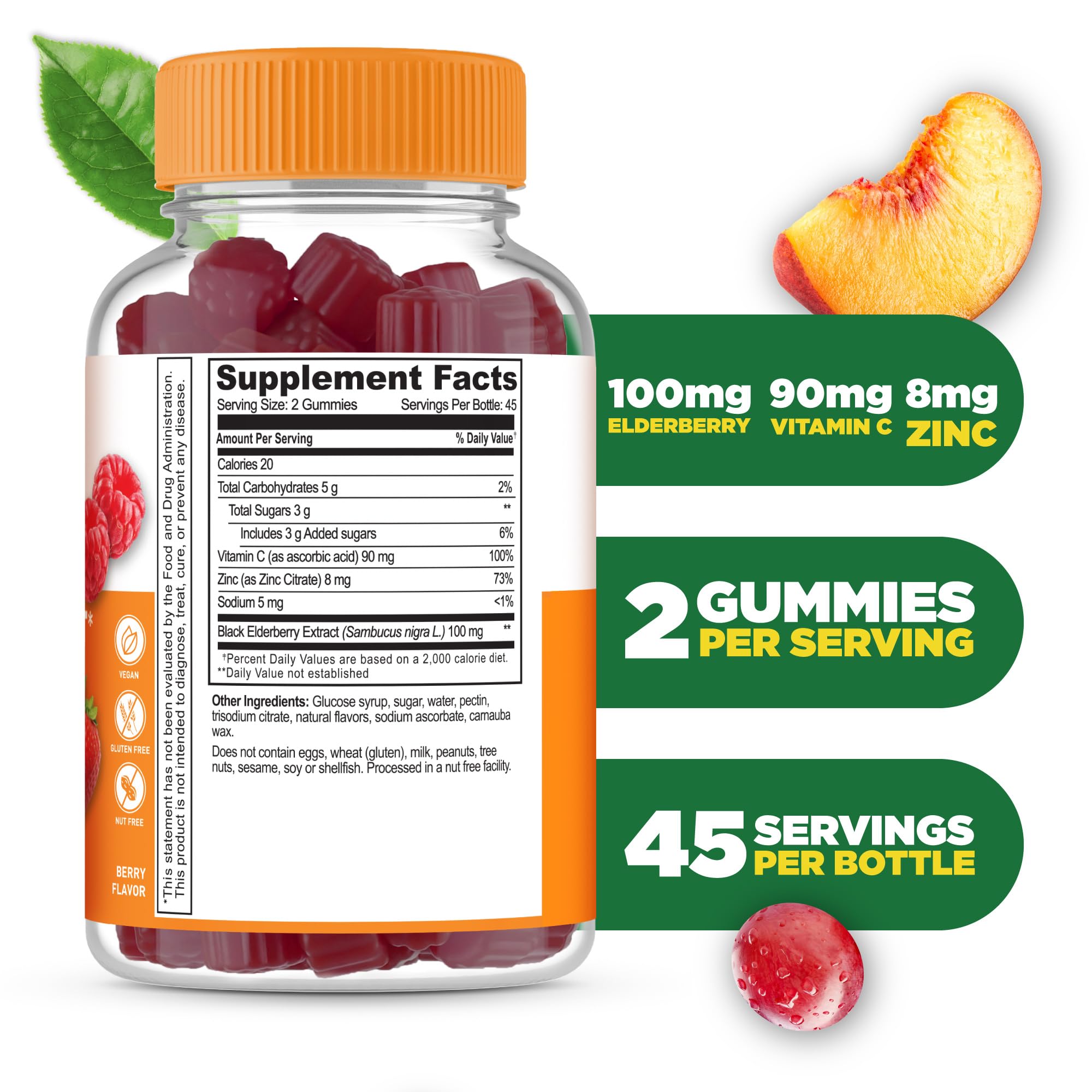 Lifeable Elderberry Gummies packaging side view