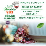 Lifeable Elderberry Gummies showing serving size and ingredients