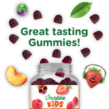 Lifeable gummies showing berry flavour