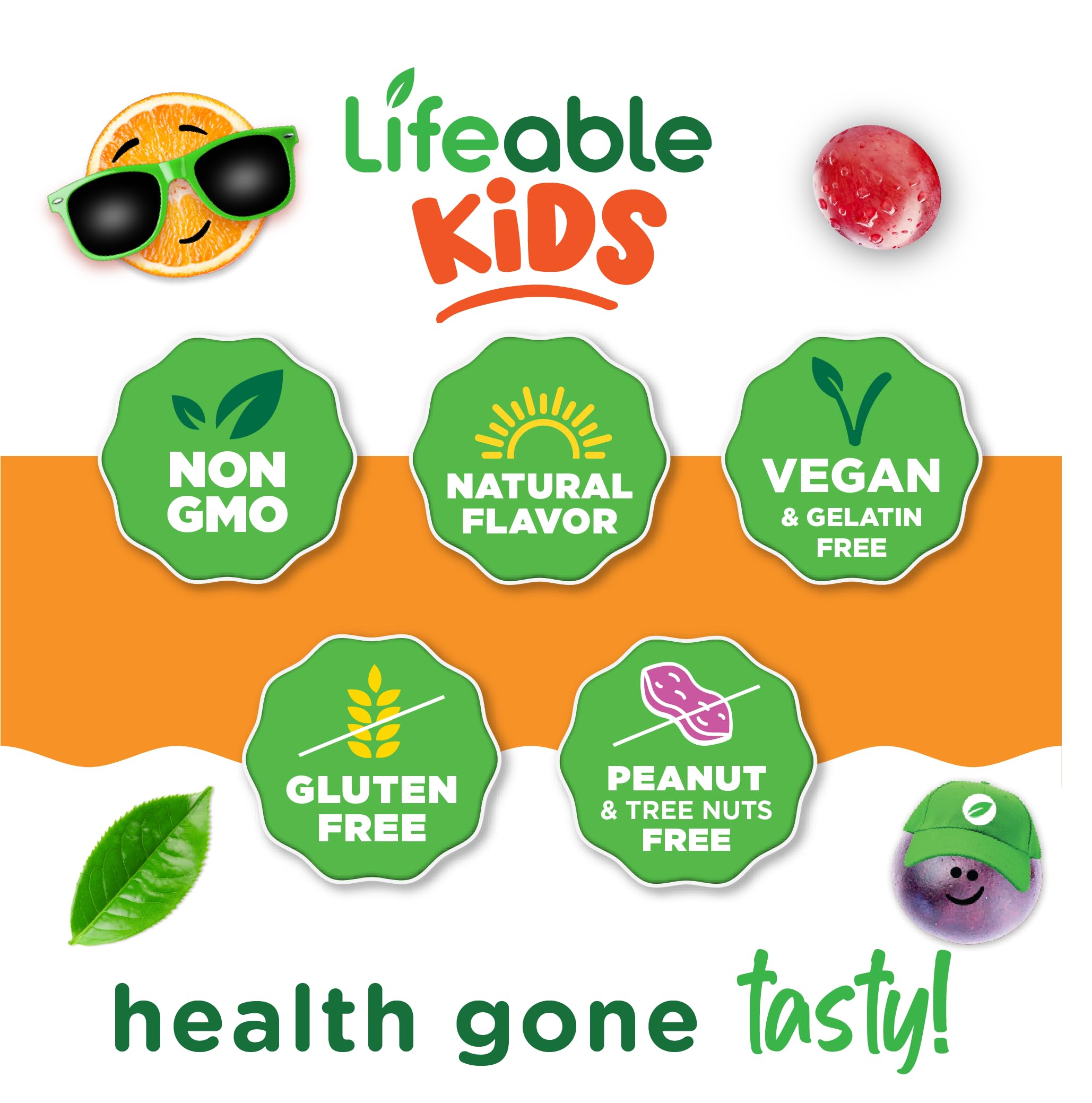 Lifeable Lion's Mane Gummies nutritional information label