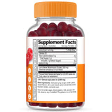 Lifeable Lion's Mane Mushroom Gummies nutritional information on the bottle