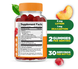 Lifeable Lutein Gummies showing two gummies on a table