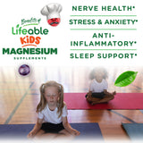 Lifeable Magnesium Gummies raspberry flavour gummies close-up