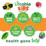 Lifeable Magnesium Gummies raspberry flavour nutritional information