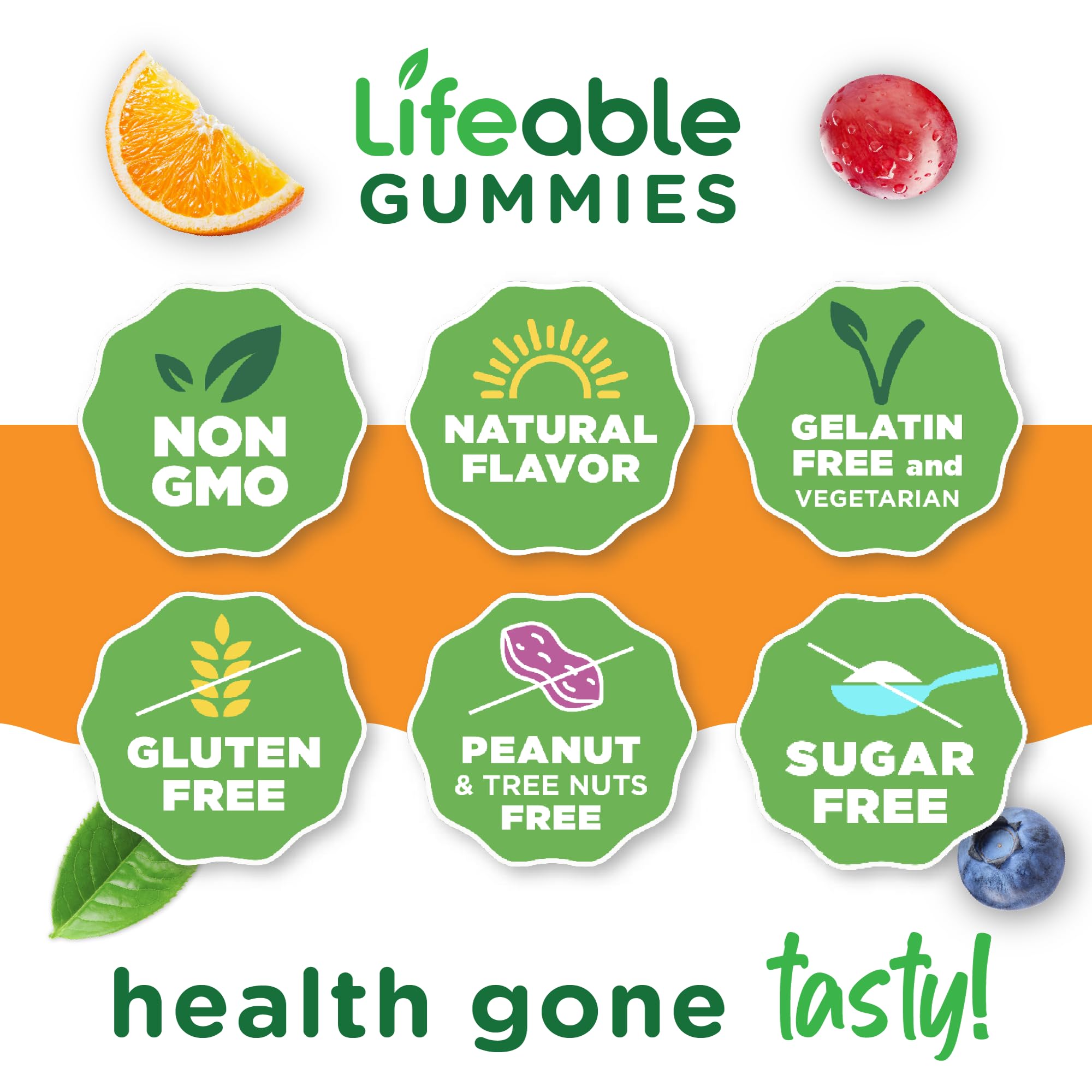 Lifeable Men's Multivitamin Gummies with fresh berries