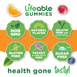 Lifeable Men's Multivitamin Gummies with fresh berries