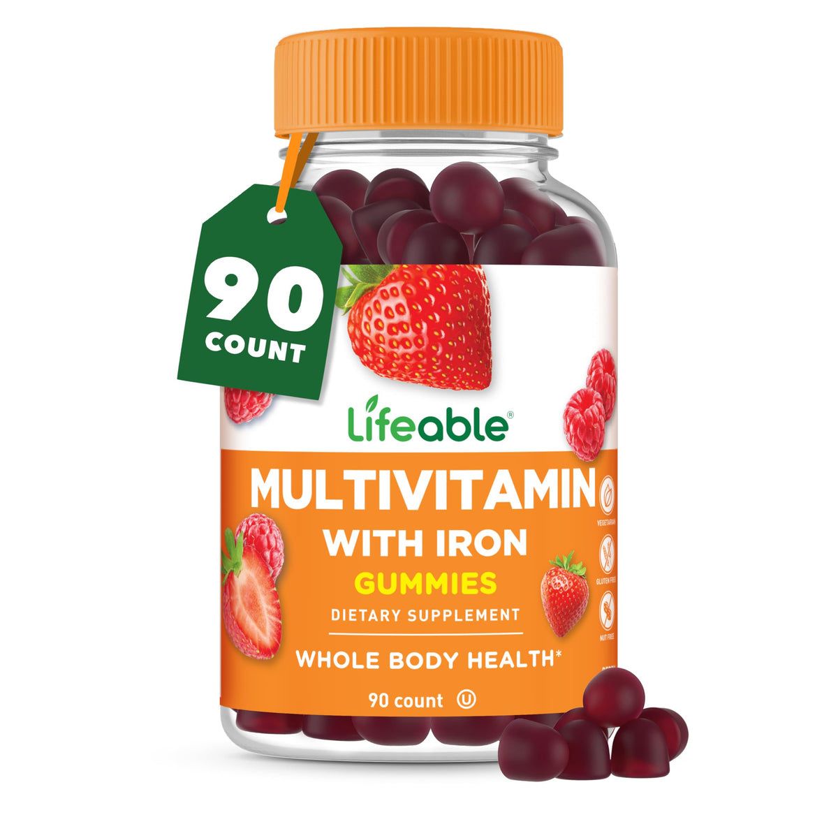 Lifeable Multivitamin Gummies 90 Count front view
