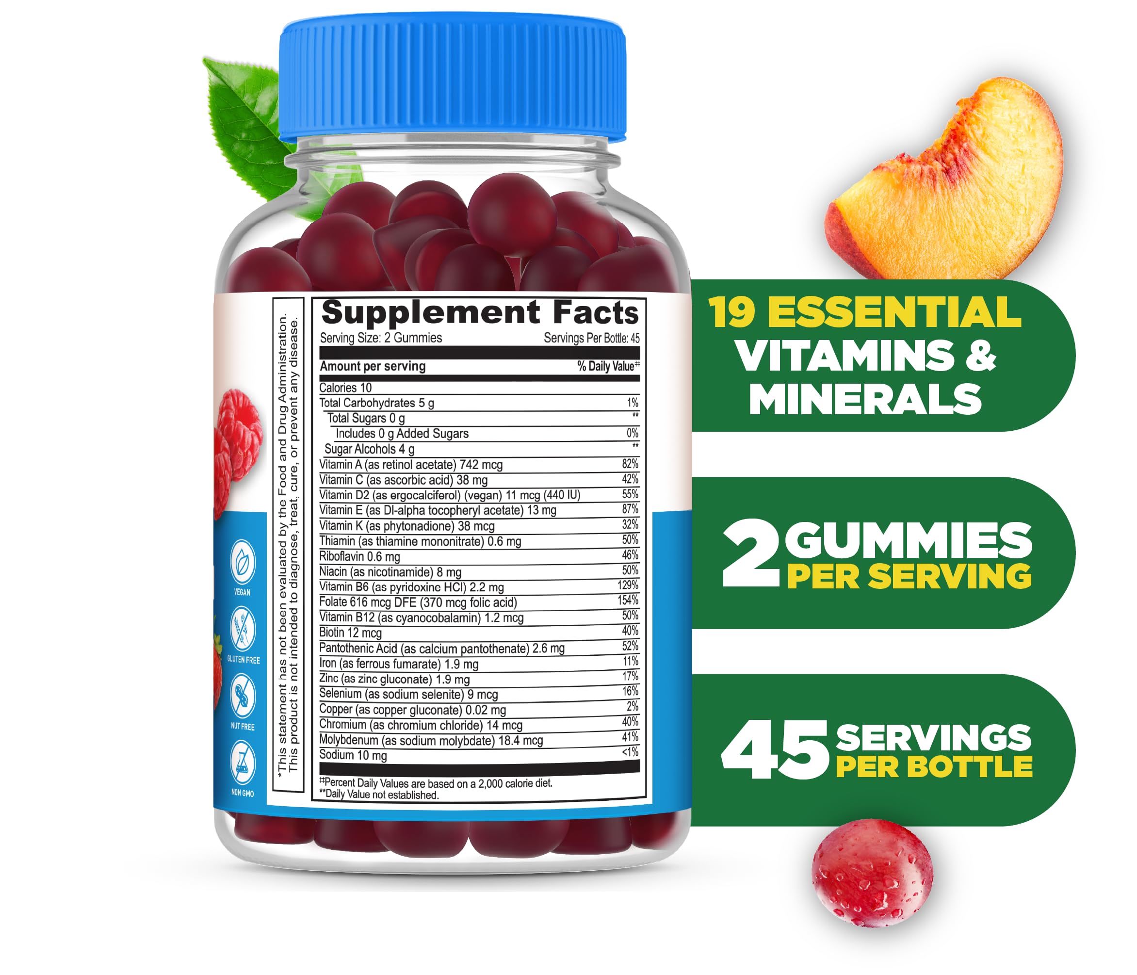 Lifeable Multivitamin Gummies bottle with label