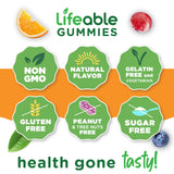 Lifeable Multivitamin Gummies showing gummies in hand