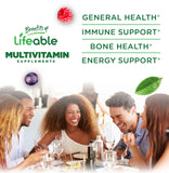 Lifeable Multivitamin Gummies showing serving size of 2