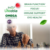 Lifeable Omega 3-6-9 Gummies nutritional information label