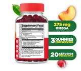 Lifeable Omega 3-6-9 Gummies showing two gummies in hand