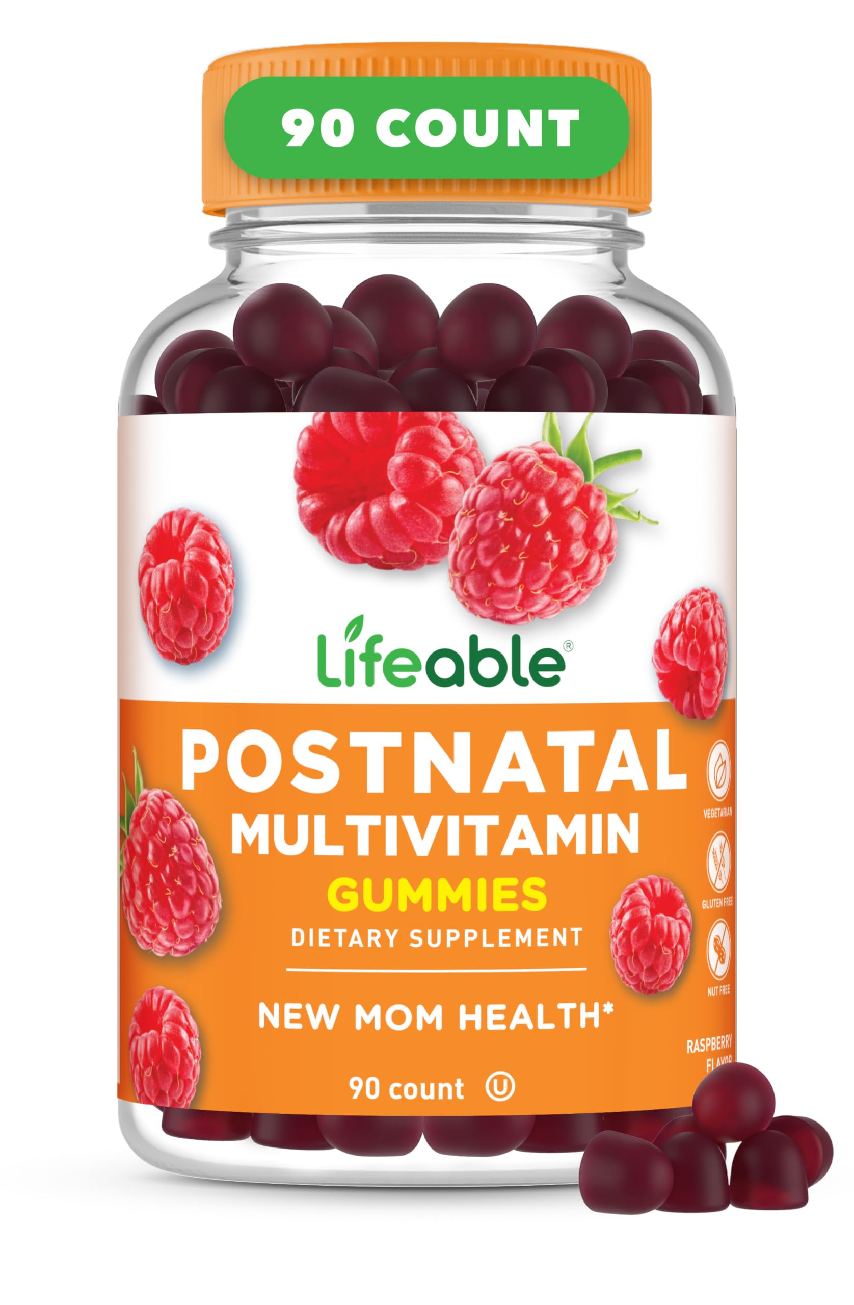 Lifeable Postnatal Multivitamins 90 gummies bottle front view